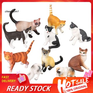 CHE_Simulation Mini Cats Kitty Figure Model Statue Home Ornaments Gift Kids Toy