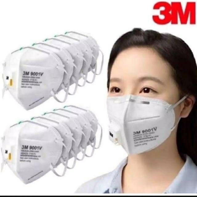 หน้ากาก ป้องกันฝุ่น PM2.5 และเชื้อไวรัส 3M รุ่น 9001V
