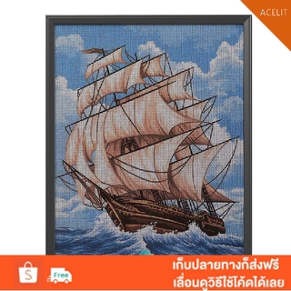 Act ชุดปักครอสติสรูปเรือใบ 11 Ct 3 Strands Diy สําหรับตกแต่งบ้าน