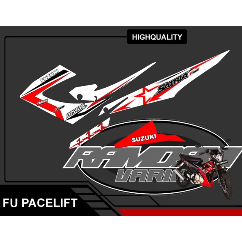 Suzuki Satria Fu F150 facelift variation สติ๊กเกอร์ลอก/ Satria Fu variation สติ๊กเกอร์ 2013-2015