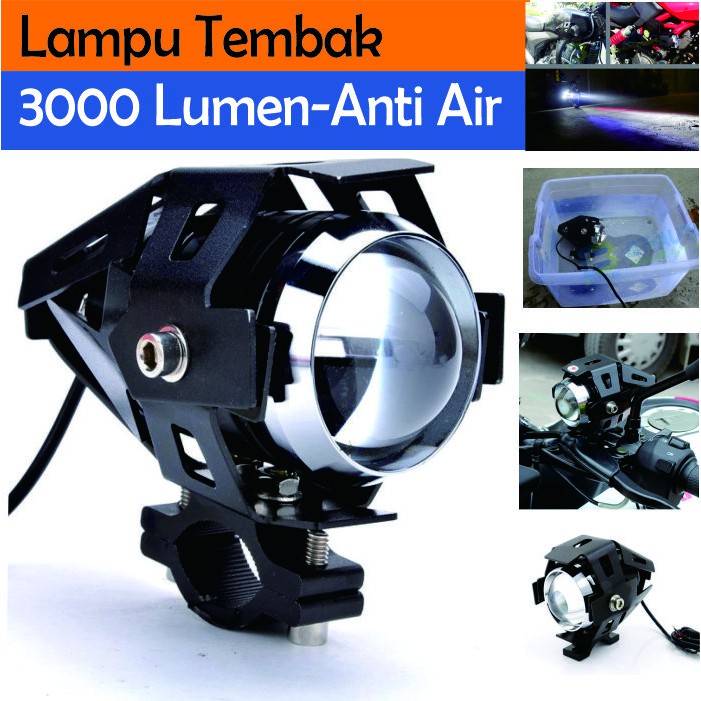 ไฟสปอตไลท์ LED 3000 Lumen กันน้ํา สําหรับรถจักรยานยนต์
