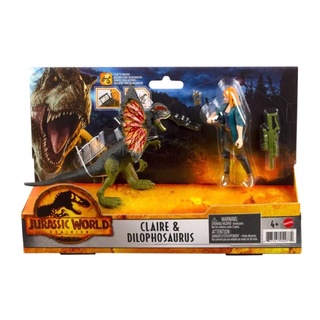 Mattel Jurassic World Dominion Claire&amp;Dilophosaurus