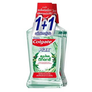 COLGATE คอลเกต พลักซ์ น้ำยาบ้วนปากสมุนไพร สูตรเฮอเบิล ดีท็อกซ์ 750 มล. X 2 ขวด