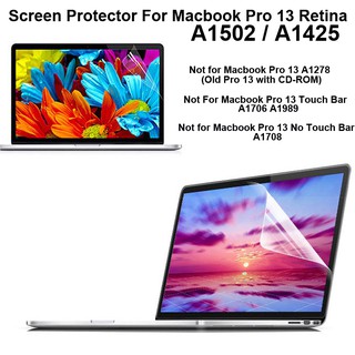 Macbook Pro 13 Retina A1502 A1425 ป้องกันหน้าจอ Screen Protector Macbook Retina Pro 13.3 การป้องกันหน้าจอ จอภาพ หุ้ม