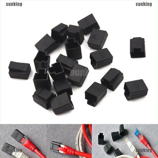 sunking rj 45 ปลอกสวมหุ้มหัวคริสตัลป้องกันฝุ่น 20 ชิ้น