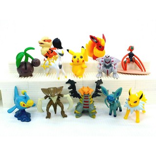 4 cm Action Figure Pocket Monster Pokemon Pikachu Set 12 pcs Model โมเดล แอ๊คชั่น ฟิกเกอร์ โปเกมอน