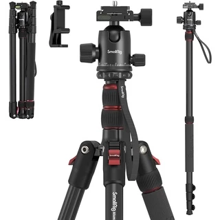 SmallRig กล้องขาตั้งกล้อง (ความสูง 180 ซม., 15 กก., น้ําหนัก 1.53 กก.) ,360°หัวบอล ถอดออกได้ ,ปรับความสูงจาก 16" ถึง 71" สําหรับกล้องและโทรศัพท์ 3935