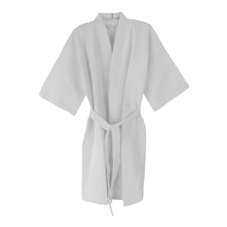 BATHROBE HOME LIVING STYLE WAFFLE WHITE ชุดคลุมอาบน้ำ  STYLE WAFFLE สีขาว ชุดคลุมอาบน้ำ ผ้าเช็ดตัวและชุดคลุม ห้องน้ำ BAT