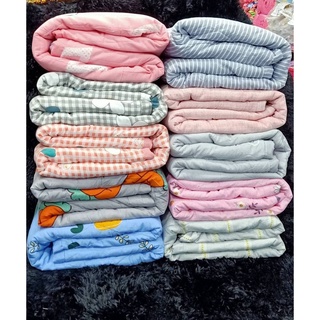 ผ้าห่มเนื้อผ้าใหมญี่ปุ่น ผ้านุ่ม ห่มสบาย ขนาด170*200CM 6ฟุต ผ้าCotton เกรดA