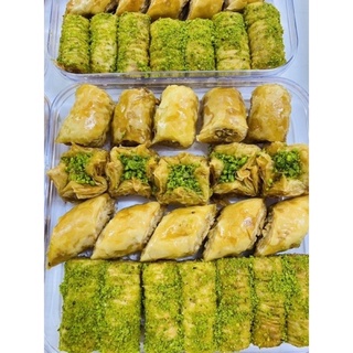 ❤️❤️บัคลาวา พิตาชิโอ ขนาด 400กรัม และ Turkish delight  BAKLAVA with Pistachios | 400g