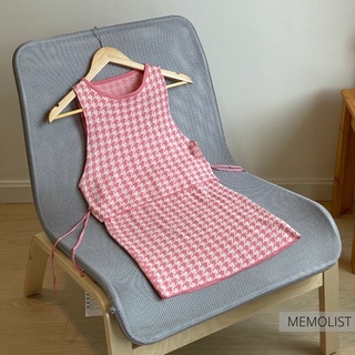 เซ็ทไหมพรมลาย houndstooth - Houndstooths knit set