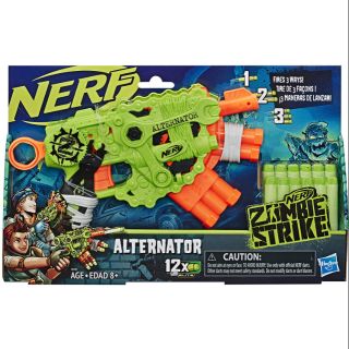 NERF Zombie Strike Alternator Blaster Gun 12 Official Zombie Strike Elite Darts ปืนเนิร์ฟ ซอมบี้