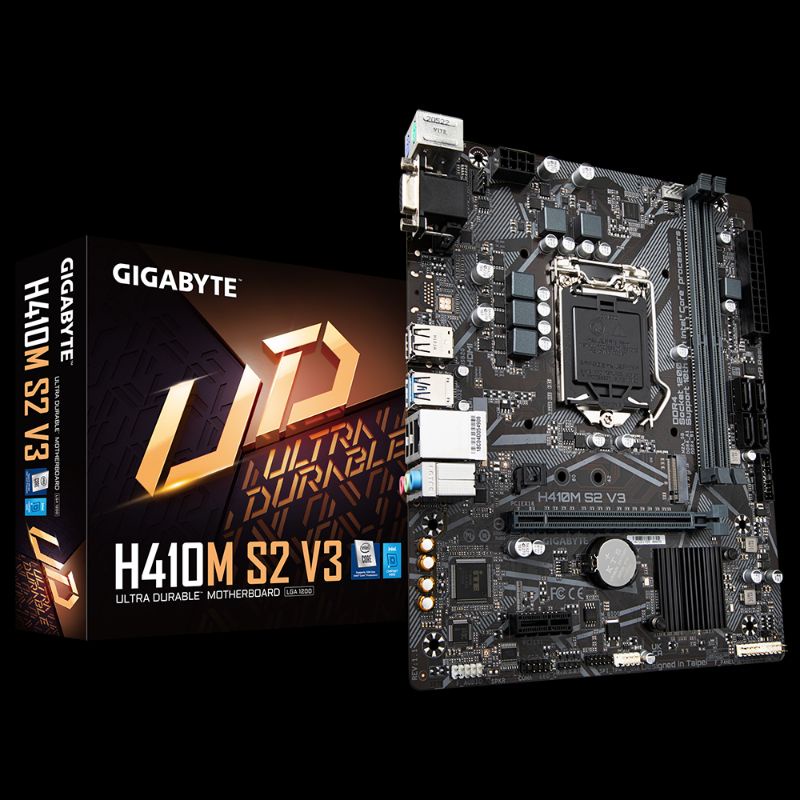 MAINBOARD(เมนบอร์ด) INTEL LGA1200 GIGABYTE H410M S2 V3 REV.1.3  รับประกัน 3 ปี