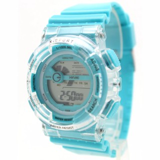 X Sport Watch (Color) นาฬิกาข้อมือ สายยางใส ระบบ Digital XS-A12