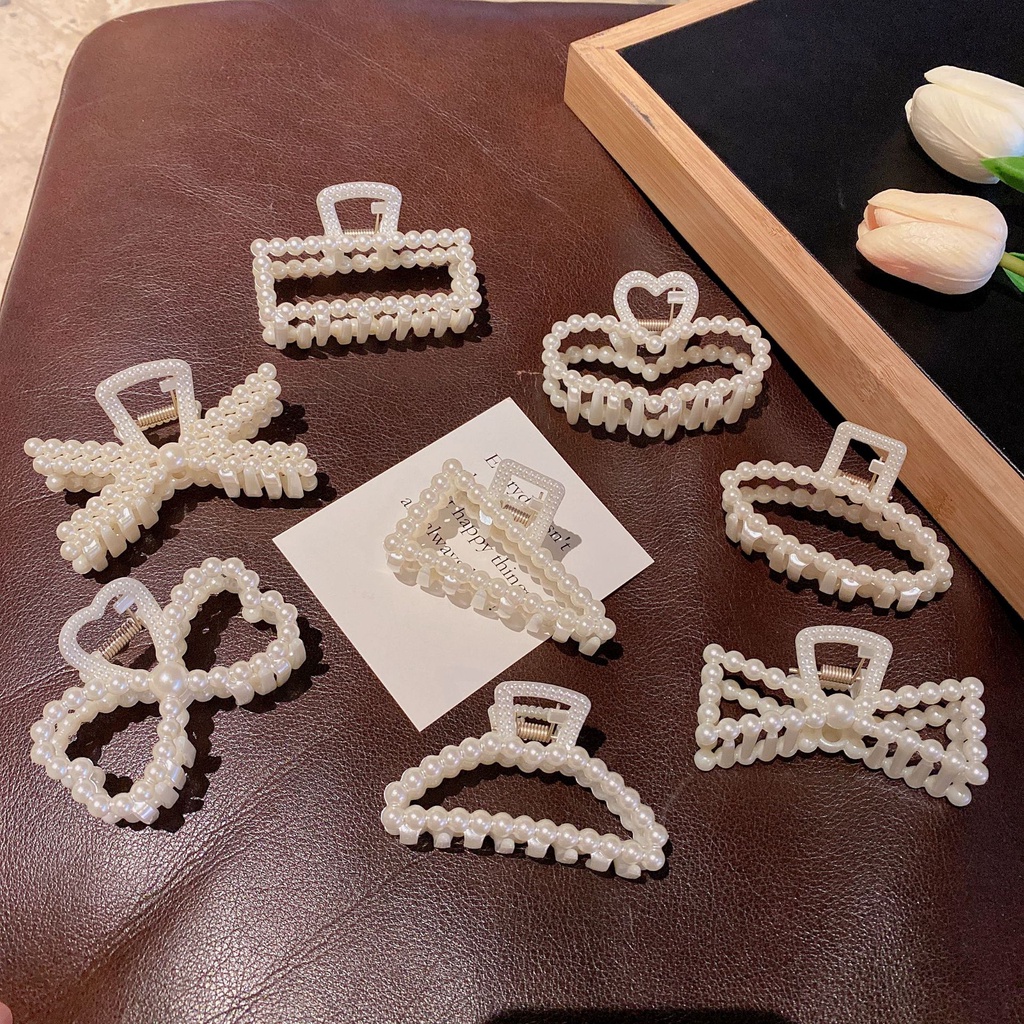 กิ๊บติดผมมุก ขนาดใหญ่ น่ารัก และหวาน ที่คาดผมพลาสติก หน้าม้า กิ๊บติดผมหลัง กิ๊บติดผมหญิง