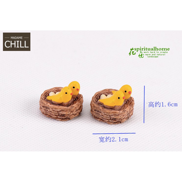 [MC187] ตุ๊กตุ่นจิ๋ว นกน้อย 2 ตัว ในรังนก (1 ตัว ราคา 10 บาท)
