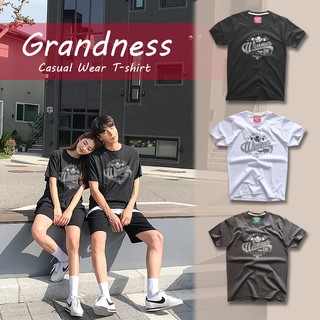 Grandness เสื้อยืดลายกราฟิก รุ่น GN141-3 ( สีดำ/สีขาว/สีเทา )