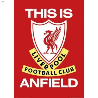 โปสเตอร์โลหะรูปฟุตบอล this is anfield liverpool สําหรับตกแต่งผนัง