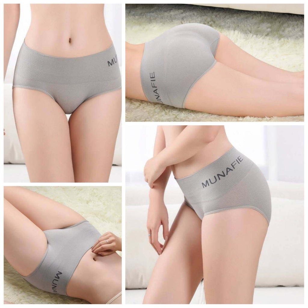 🌷 กางเกงในสตรี ขาเว้า ขอบสูง เก็บพุง Munafie (ของแท้) แบรนด์ญี่ปุ่น ชั้นใน กางเกงในหญิง ผ้าทอ ใส่ซองทุกตัว 🌷 - รูปที่ 3