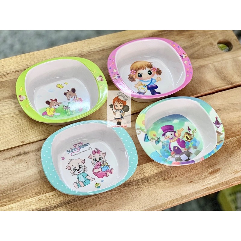 ชามข้าวเด็ก ถ้วยข้าวเด็ก ถ้วยลายการ์ตูน ชามใส่อาหาร - รูปที่ 2