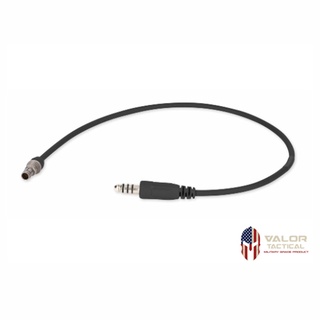 Ops Core - AMP U-174 DOWNLEAD CABLE [ MONO BINAURAL / 27" CABLE ] [ BLACK ]