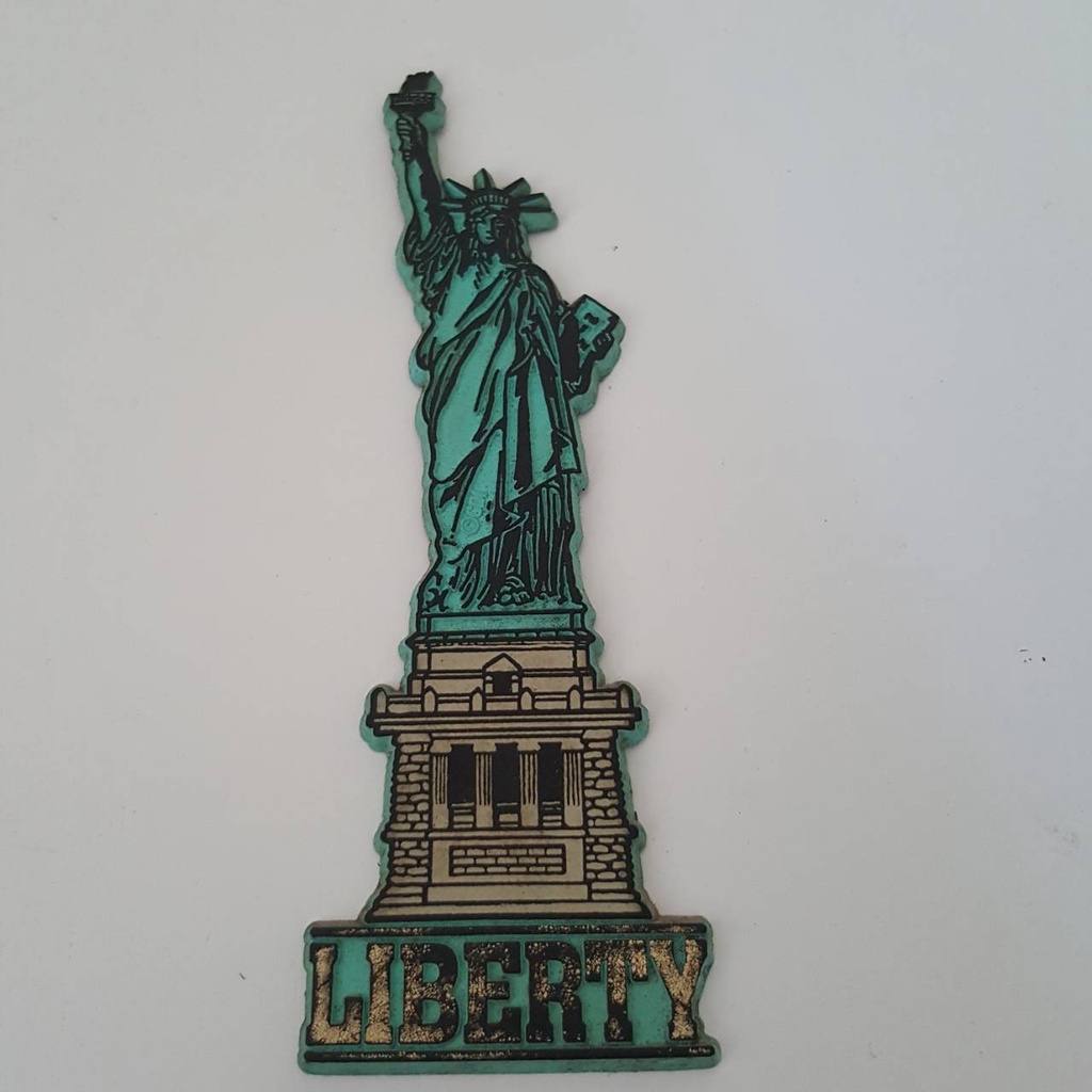 แม่เหล็กติดตู้เย็น Statue of Liberty ของสะสม ของที่ระลึก Fridge Magnet - ของมือสอง ของแท้จากอเมริกา