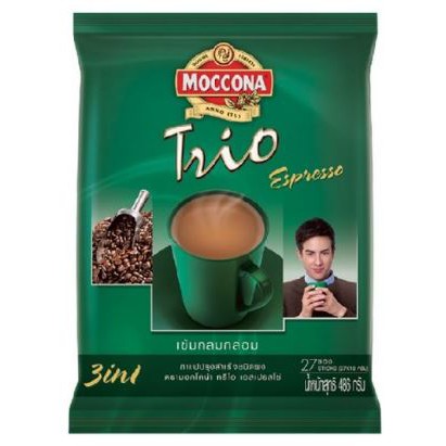 มอคโคน่า ทรีโอ เอสเปรสโซ่ ชนิดผง กาแฟปรุงสำเร็จ 15.8กรัมต่อซอง แพ็คละ27ซอง++Mocona Trio Espresso 15.