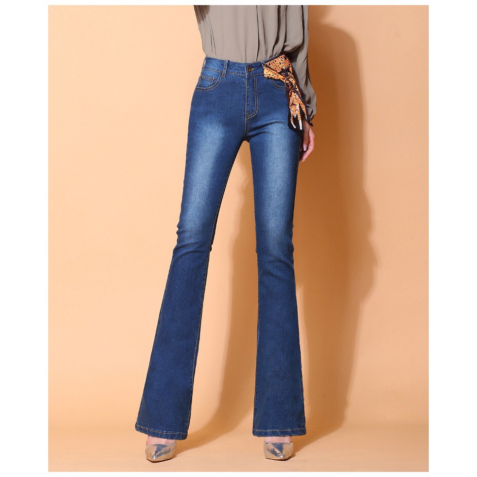 168 บาท Cc jeans 002 กางเกงยีนส์ผู้หญิง [S-5XL] ทรงขาม้า ยืด เอวสูง  สีน้ำเงินเข้ม Women Clothes