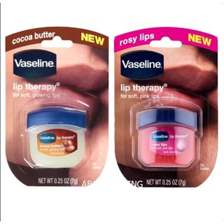 Vaseline วาสลีน Lip Therapy Cocoa Butter Lip Balm 7g 0.25oz + Rosy
 Lips Lip Balm 7g 0.25oz