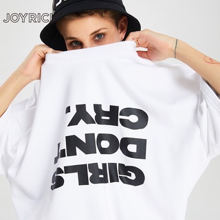 Joyrich เสื้อยืดคอกลม แขนสั้น ทรงหลวม สําหรับคู่รัก