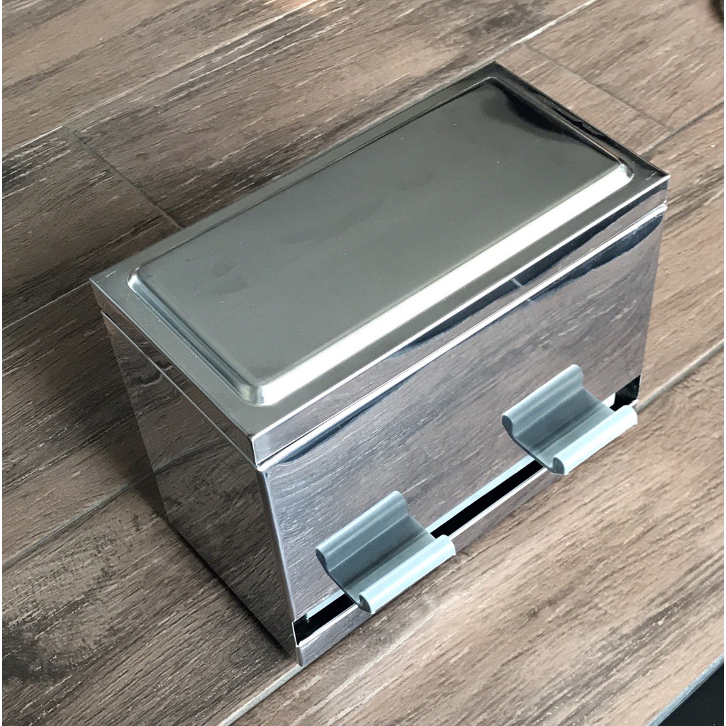 TwinFish กล่องจ่ายหลอด ที่จ่ายหลอดดูด แบบสเตนเลส รหัสPSD-2