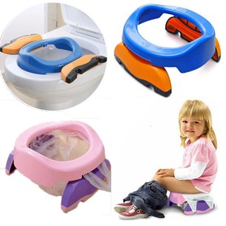 ที่รองชักโครก กระโถนเด็กพกพา 2 in 1 Potty Trvl-set