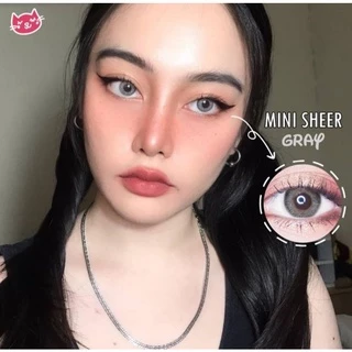 คอนแทคเลนส์ รุ่น Mini Sheer สีเทา/ตาล Gray/Brown มีค่าสายตา (0.00)-(10.00)