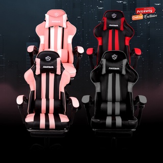 SASTAKE Gaming Chair  เก้าอี้เกมเมอร์ ดีไซน์สวย เบาะทำจากหนัง PU อย่างดี มาพร้อมที่วางขา ปรับระดับได้  รุ่น GS-03 ของแท้