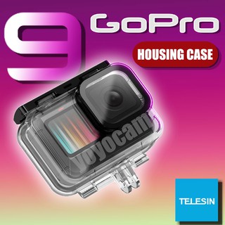 TELESIN เคสกันน้ำ โกโปร ฮีโร่ 9 GoPro Hero 9 ดำน้ำได้ลึกถึง 40 เมตร Waterproof Housing Case