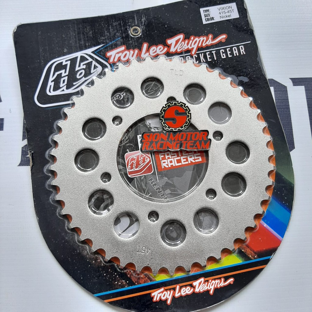 415-45T เกียร์หลังเฟือง Vixion / NVL / NVA / Byson / R15 / ราศีพิจิก / Xabre / SZ 150 Troy Lee Desig