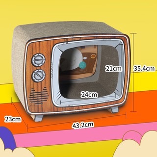 ที่ลับเล็บแมว TV Radio Scratch  ทาสแมวต้องมี ที่ฝนเล็บแมว  ขนาด 44x25x35.5cm