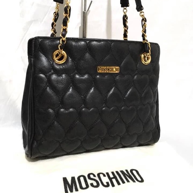 MOSCHINO Leather Shoulder Bag #แท้💯💯 วินเทจ สภาพใหม่เกิ๊น ( สภาพ 95% )