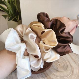 Satin Silk Fashion  Scrunchies,Sweet Solid Color Elastic Hair Bands,Hair Ties Ropes For Women Girls