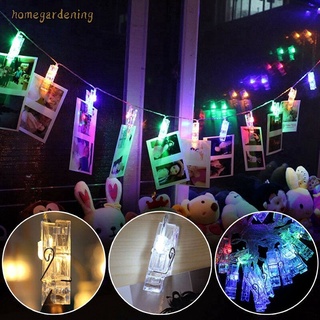 20 LED Hanging Picture Photo Peg Clip Fairy String Lights Wedding Window Decor