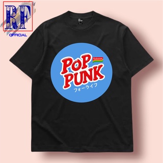 เสื้อยืดโอเวอร์ไซส์เสื้อยืด พิมพ์ลาย Pop Punk Attitude 1 Rifexd Pop Noodles สีดํา สไตล์พังก์S-3XL