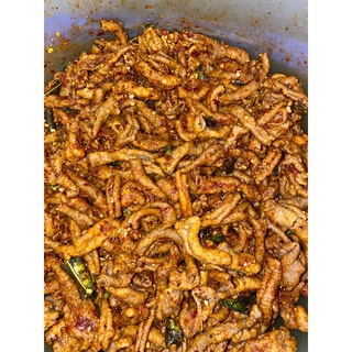 Usus Krispi / kripik usus 500 Gram / 500Gram usus Crispy bumbu Pedas daun jeruk mantap