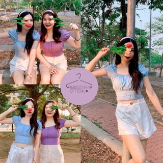 เพิ่มสีใหม่ เสื้อครอป ดอลลี่ กระดุมหน้า หลังสม็อก สีน่ารักมาก ผ้าคอตตอนอย่างดี สีม่วงจะผ้านิ่มค่ะ💜💜