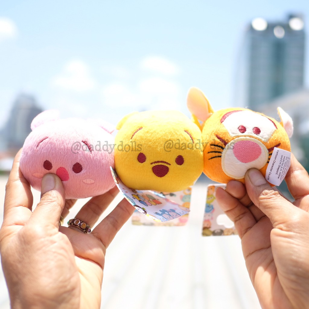 พวงกุญแจ หัว Pooh หมีพูห์ & Piglet พิกเล็ต & Tigger ทิกเกอร์ Tsum Tsum ซูมซูม ผ้า 1C 2.5นิ้ว