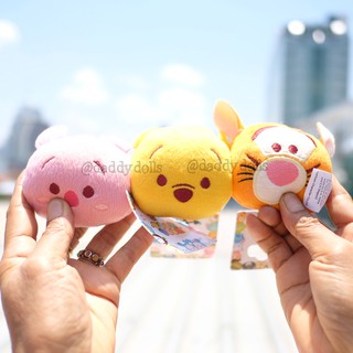 พวงกุญแจ หัว Pooh หมีพูห์ &amp; Piglet พิกเล็ต &amp; Tigger ทิกเกอร์ Tsum Tsum ซูมซูม ผ้า 1C 2.5นิ้ว