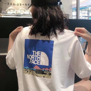 เสื้อยืดแขนสั้นพิมพ์ลายกราฟฟิค The North Face สําหรับผู้ชายและผู้หญิง