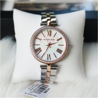 นาฬิกา mk สีเงิน สลับทอง ทูโทน Michael Kors Womens Maci Three-Hand Two-Tone Stainless Steel Watch MK3639 34 มม