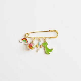 เข็มกลัดคนท้องสวยงาม_ไดโนเสาร์เขียว(พร้อมส่ง)