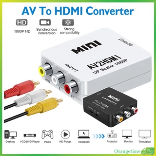 【จัดส่งรวดเร็ว】AV Rca เป็น HDMI อะแดปเตอร์แปลงเสียงวิดีโอคอมโพสิต RCA CVBS AV2HDMI 1080P พอร์ต USB สําหรับ TV PS1 PS2 DVD PAL NTSC