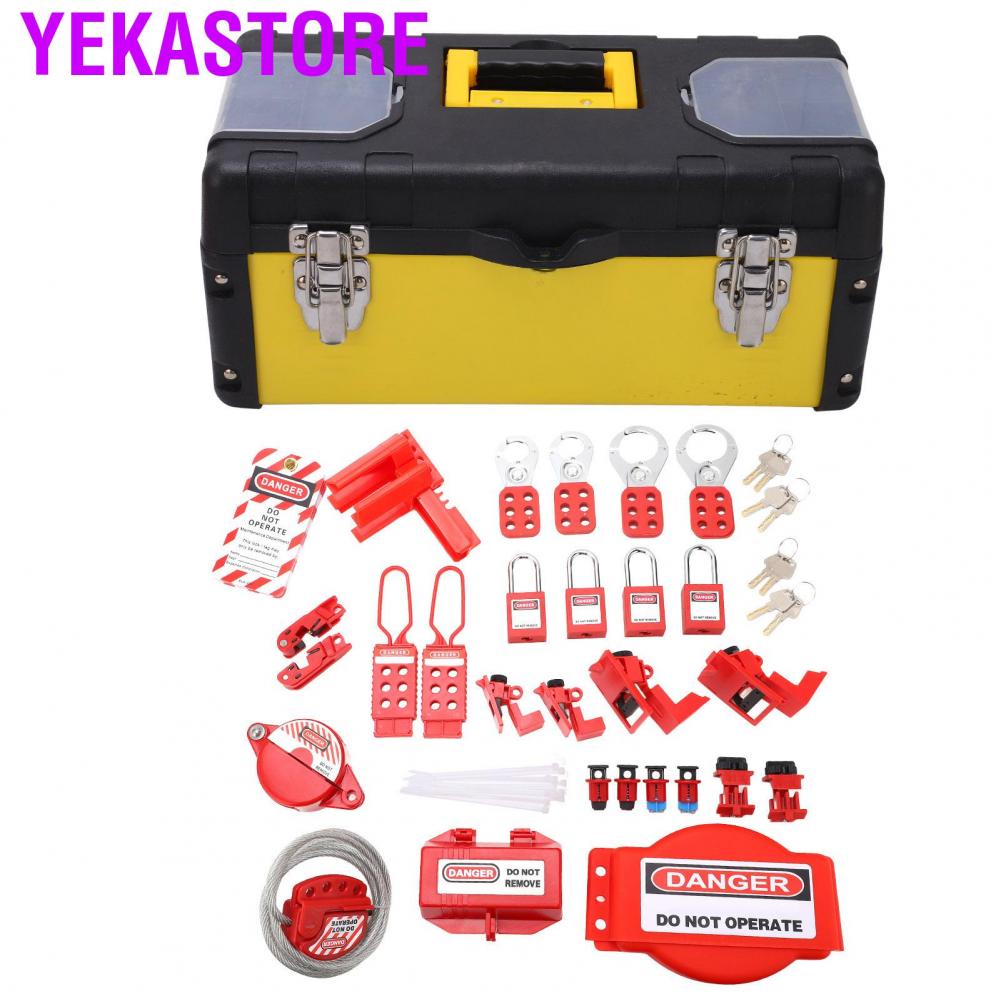 Yekastore Lockout Tagout Kit Safety Padlocks Anti Theft Key Circuit Breaker Tool